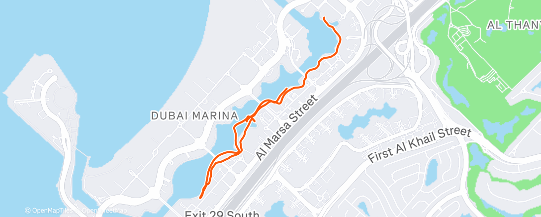 Map of the activity, Lunch Run