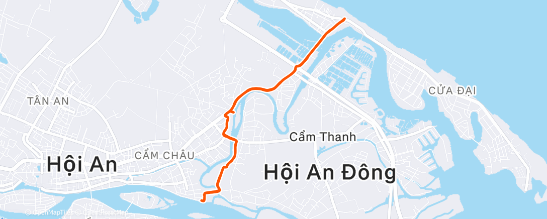 Map of the activity, Morning Run