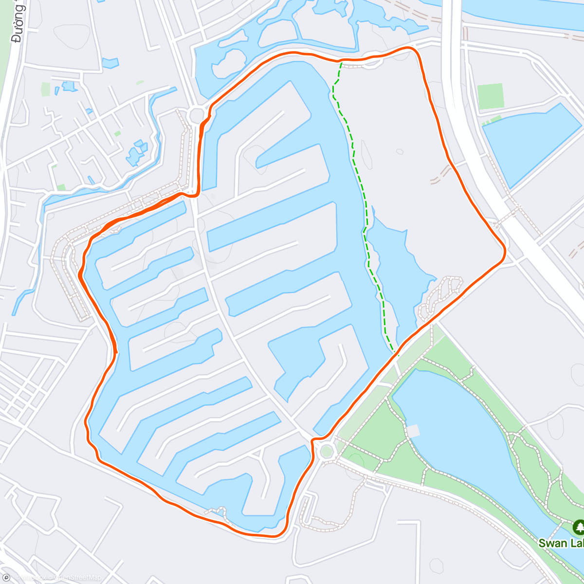 Map of the activity, Afternoon Run