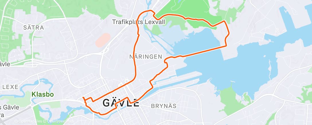 Map of the activity, Lunch Run