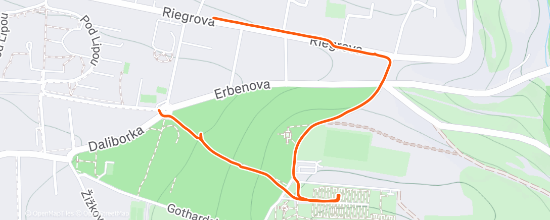 Map of the activity, Afternoon Walk