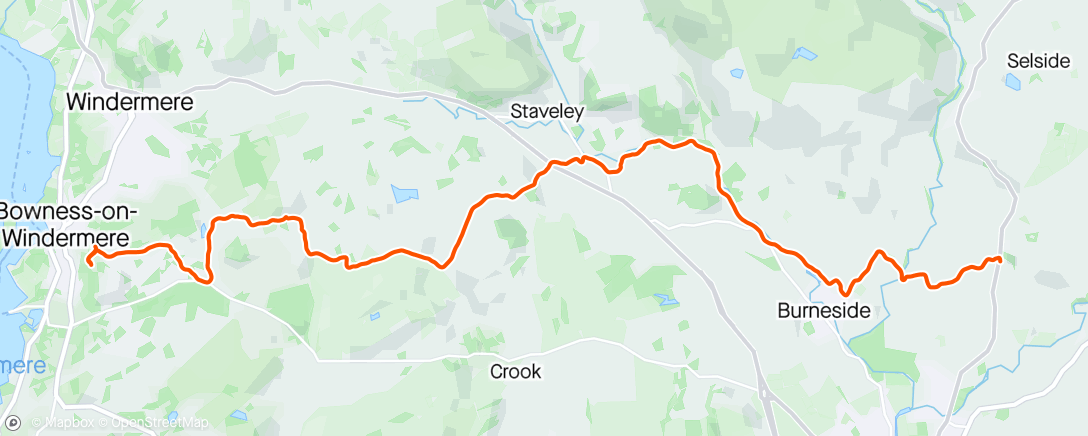 Mapa da atividade, Downhill and the way home
