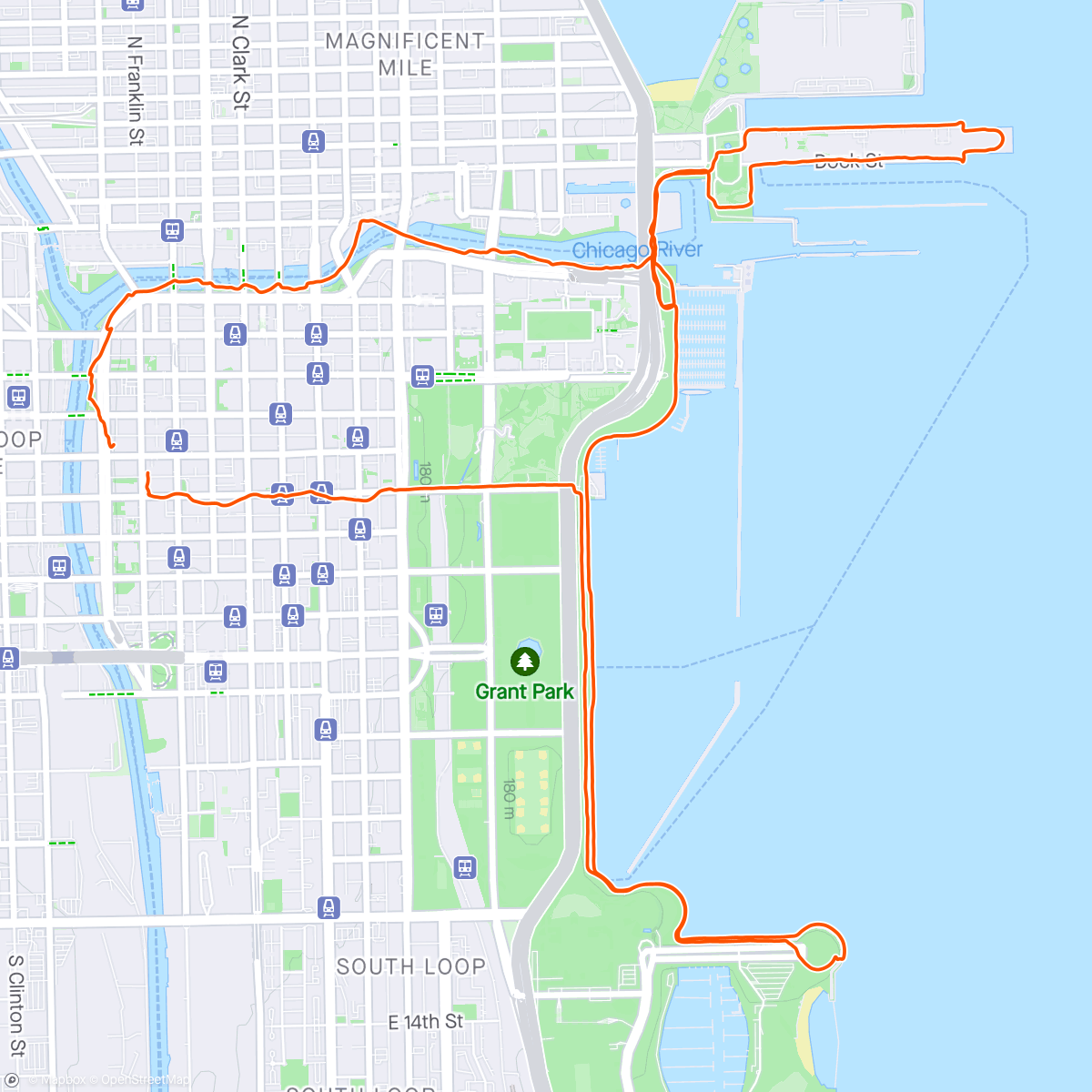Map of the activity, Morgentur i Chicago