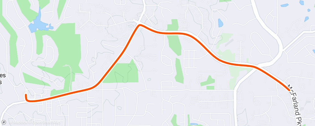 Map of the activity, Evening Tennis
