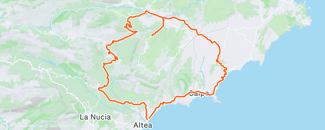 Map of the activity, Pedalata dell'ora di pranzo