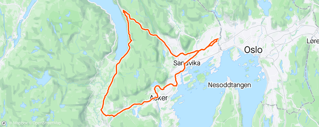Map of the activity, Asker, Tranby, Sollihøgda i1/i2