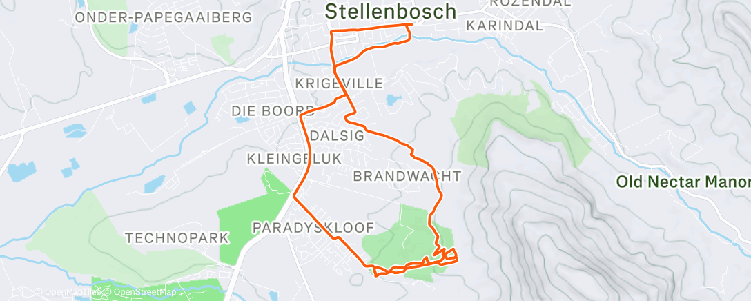 Map of the activity, Afternoon Ride