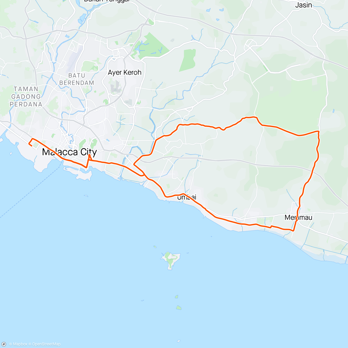 Mapa da atividade, Letape race day 70km