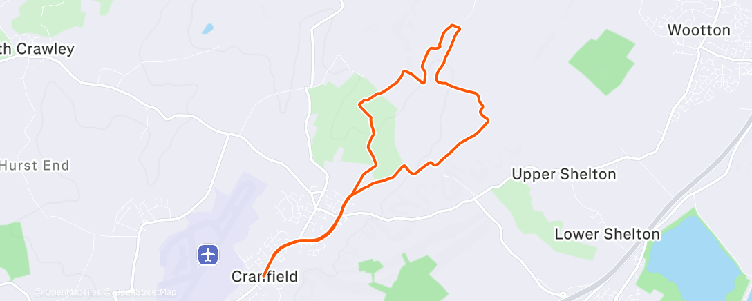 Map of the activity, Morning Run