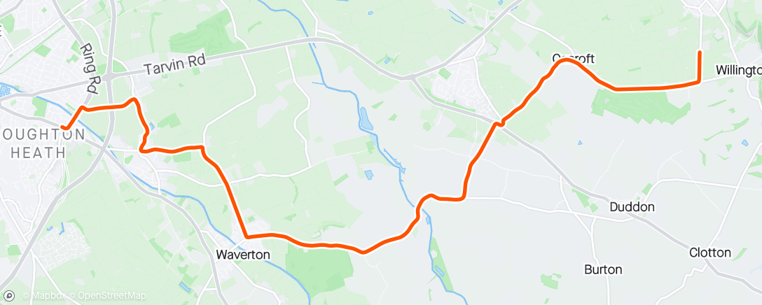 Map of the activity, Afternoon Ride