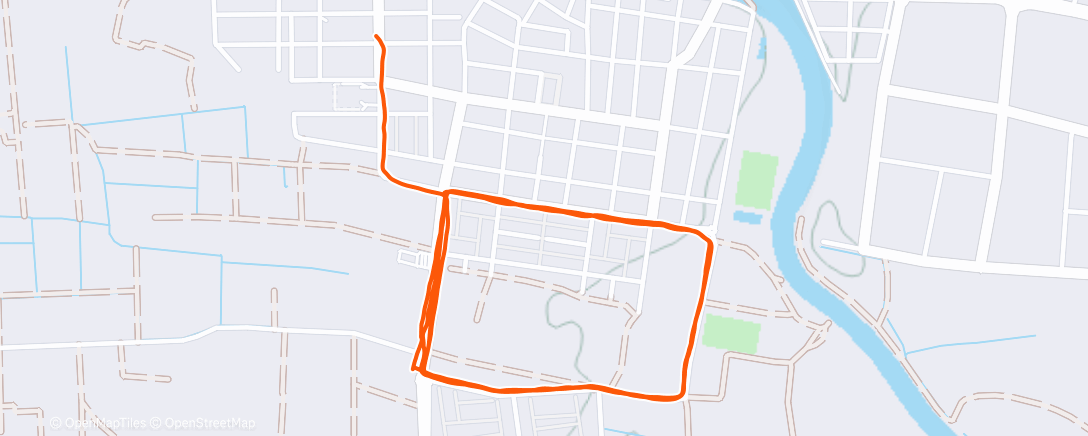 Map of the activity, Carrera al anochecer