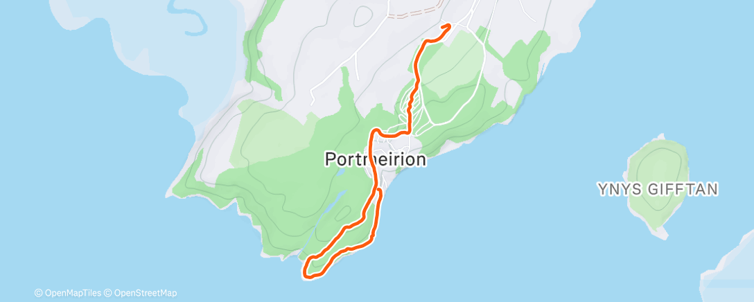 Map of the activity, Afternoon Walk