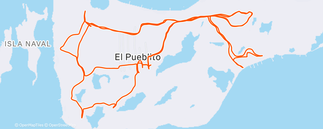 Map of the activity, Afternoon Run