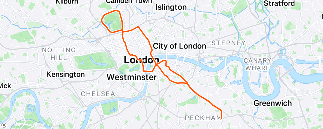 Map of the activity, Morning Ride