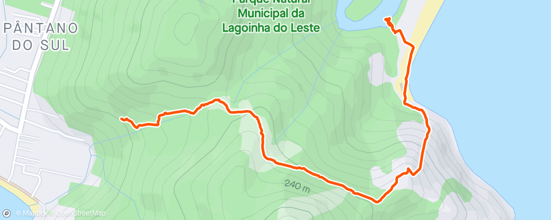 Map of the activity, Trilha matinal