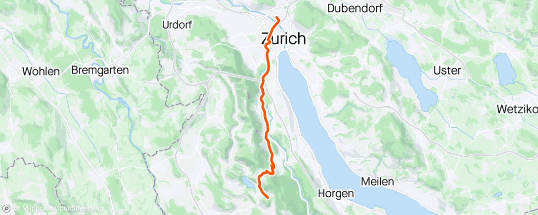 Map of the activity, High-cadence commute (attempt)