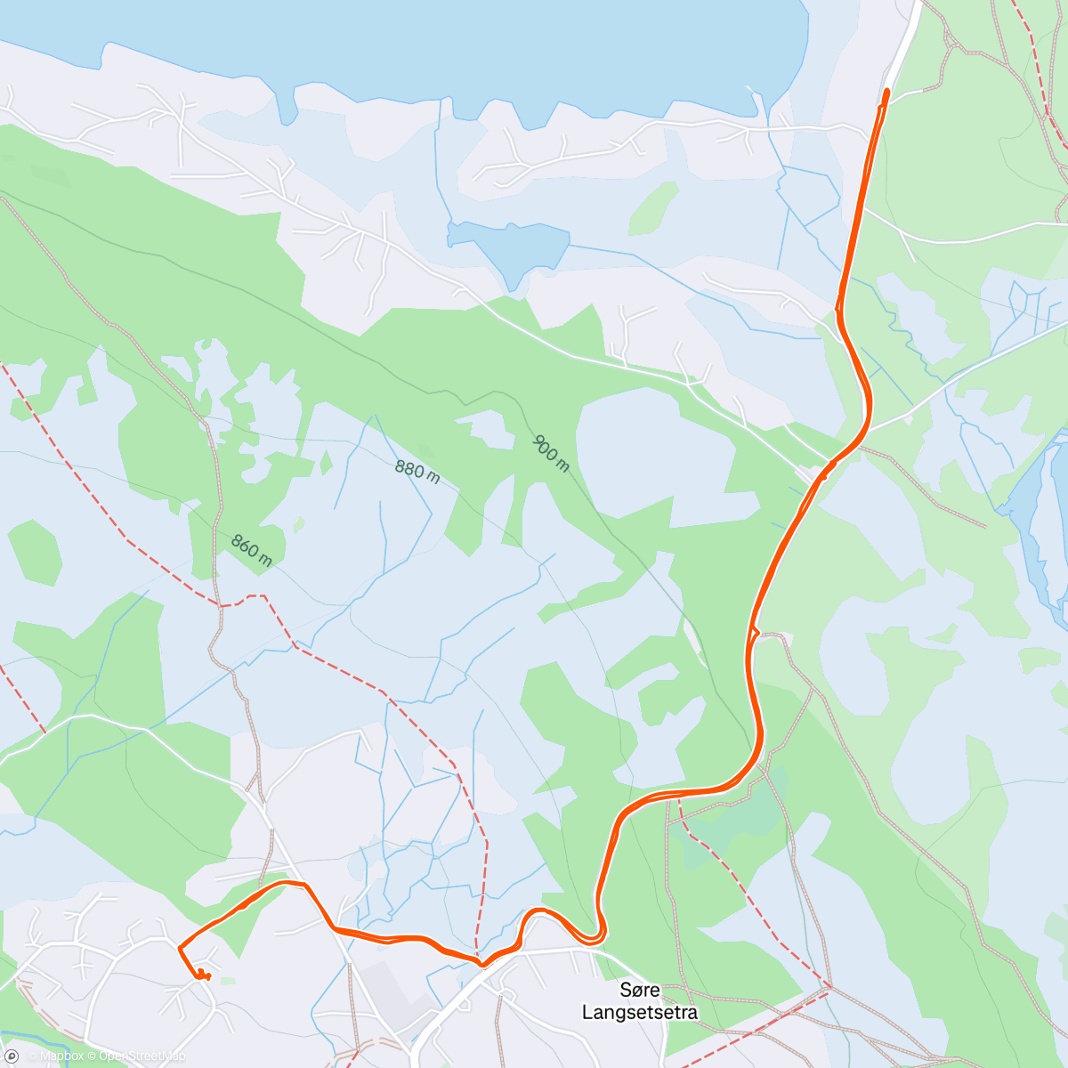 Map of the activity, Afternoon Backcountry Ski