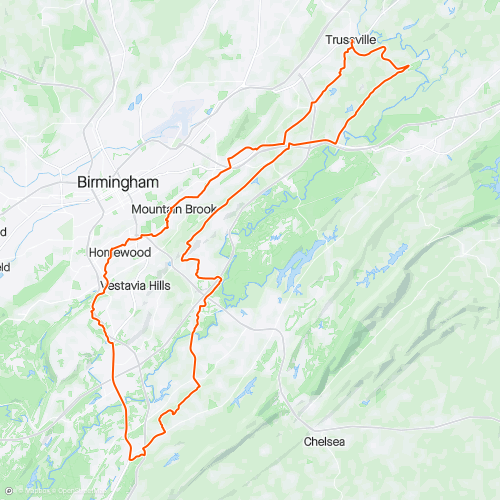 Tour de Cahaba 2022 65 mile route 103.7 km Cycling Route on Strava