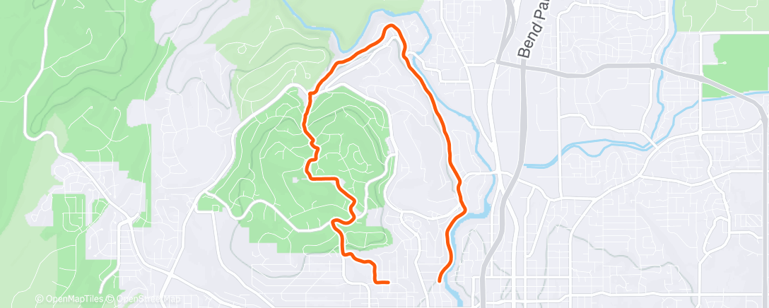 Map of the activity, Morning Run