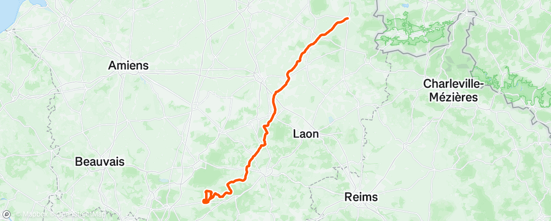 Map of the activity, Lunch Ride