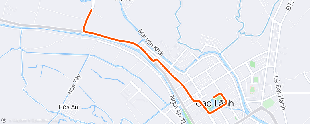 Map of the activity, Morning Ride