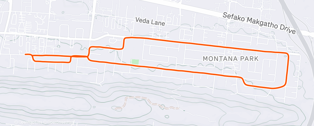 Map of the activity, Morning Run