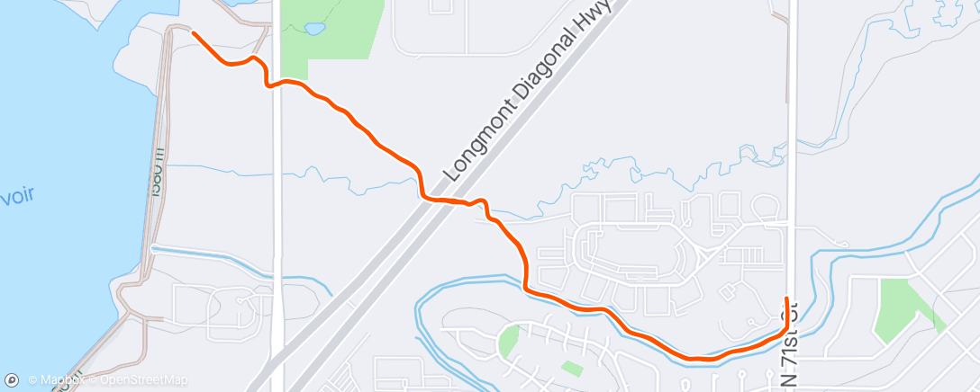 Mappa dell'attività Boulder Run