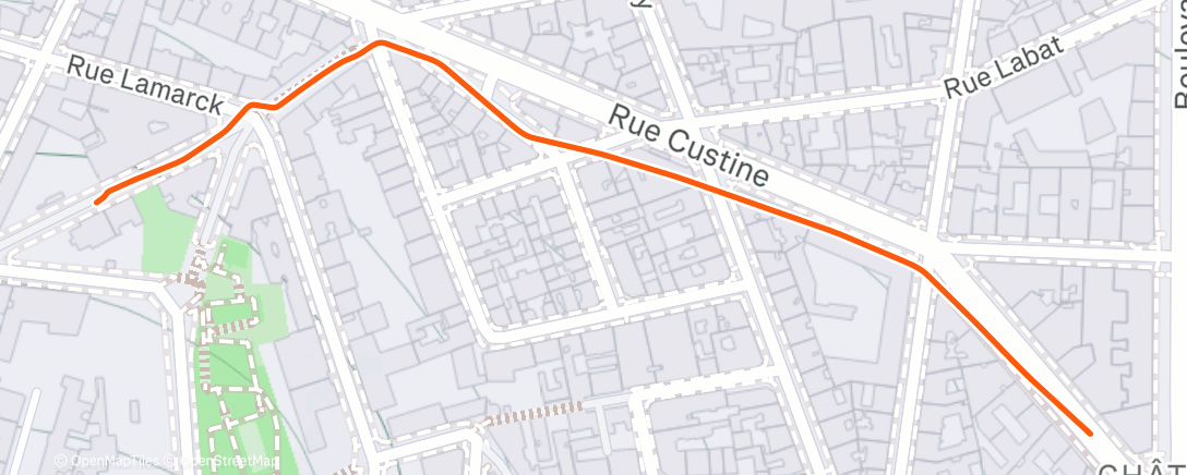 Map of the activity, Marche dans l'après-midi