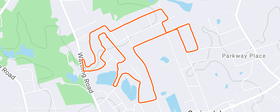 Map of the activity, Morning Walk/run