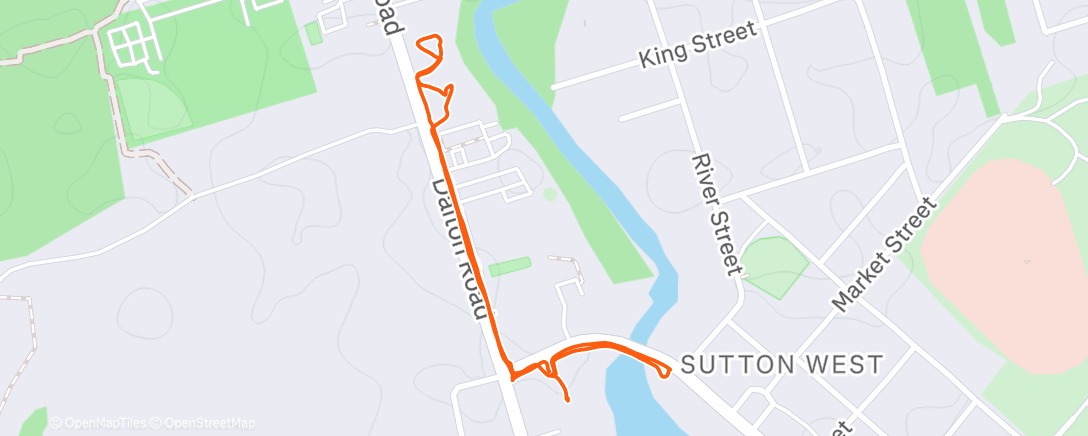 Map of the activity, Lunch in Sutton