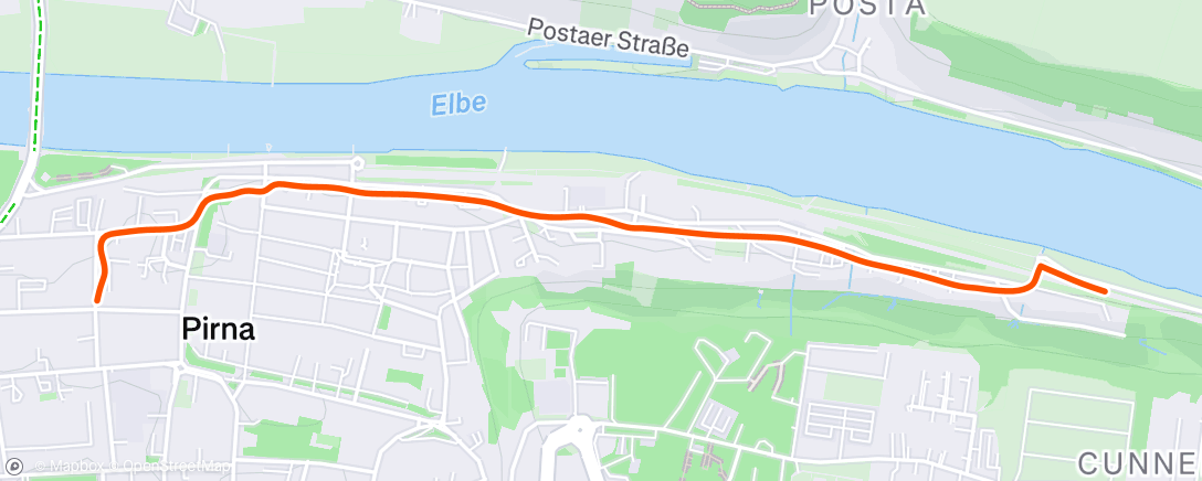 Map of the activity, Lauf am Nachmittag