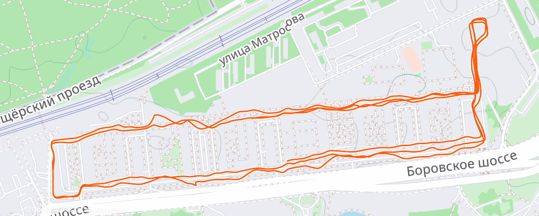 Map of the activity, Вечерний забег