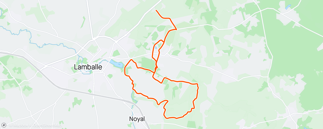 Map of the activity, Footing rafale 10km au trot et 8 au galop