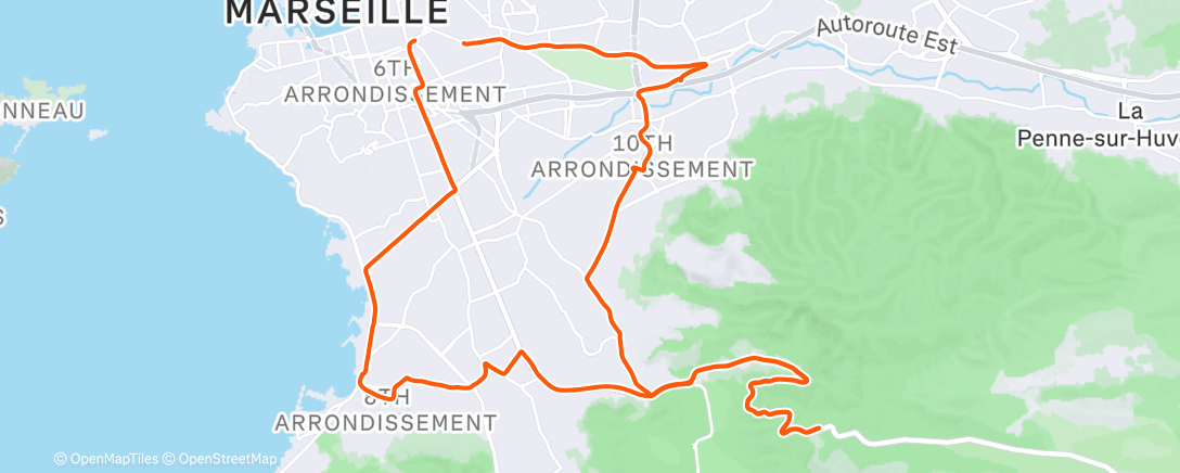 Map of the activity, Sortie coucher de soleil 🌬️🌅