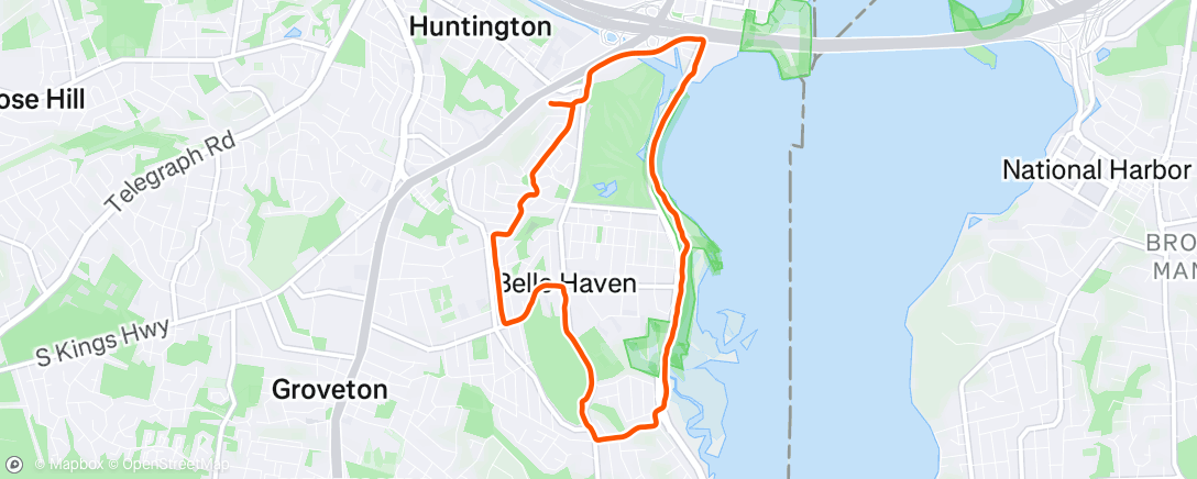 Map of the activity, Morning Run