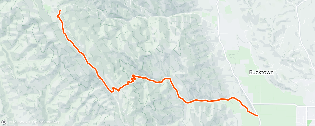 Map of the activity, Saturday Morning Mountain