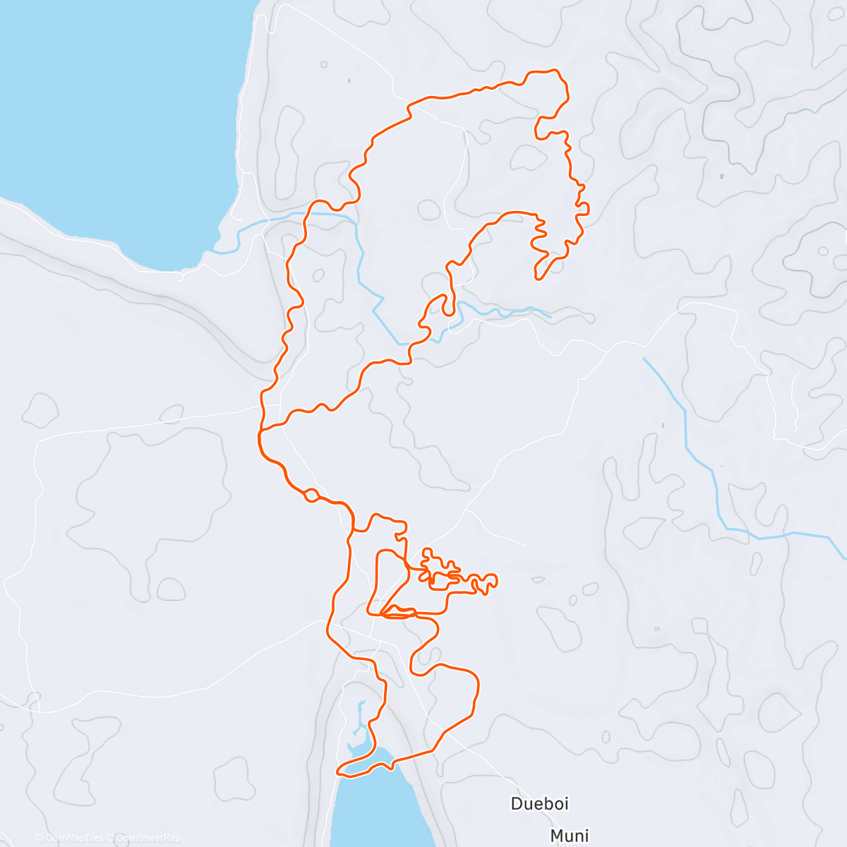 Mappa dell'attività Zwift - Chasing the Sun in Makuri Islands