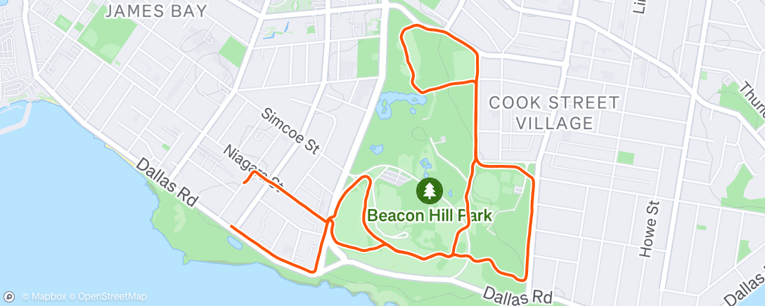 Map of the activity, Morning Run