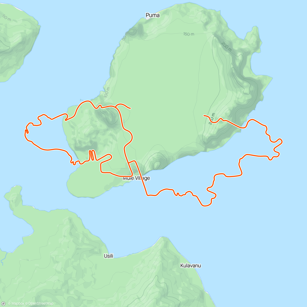 Map of the activity, Post-run Zwift