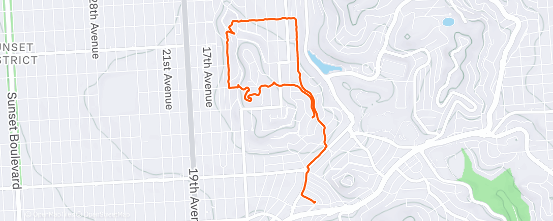 Map of the activity, Afternoon Hike