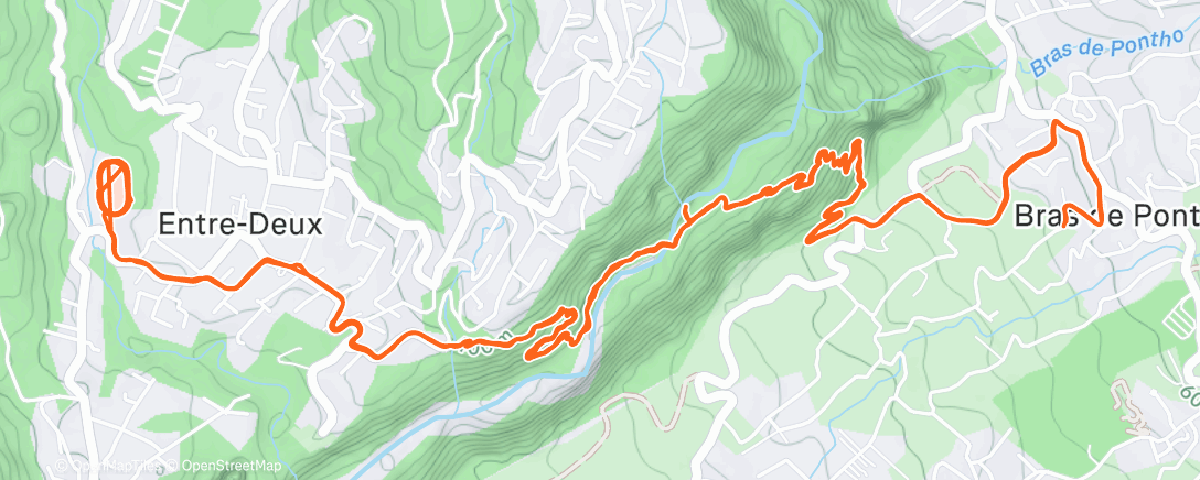 Map of the activity, Mix trail route