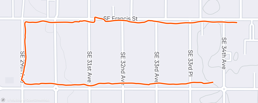 Map of the activity, Lunch Run