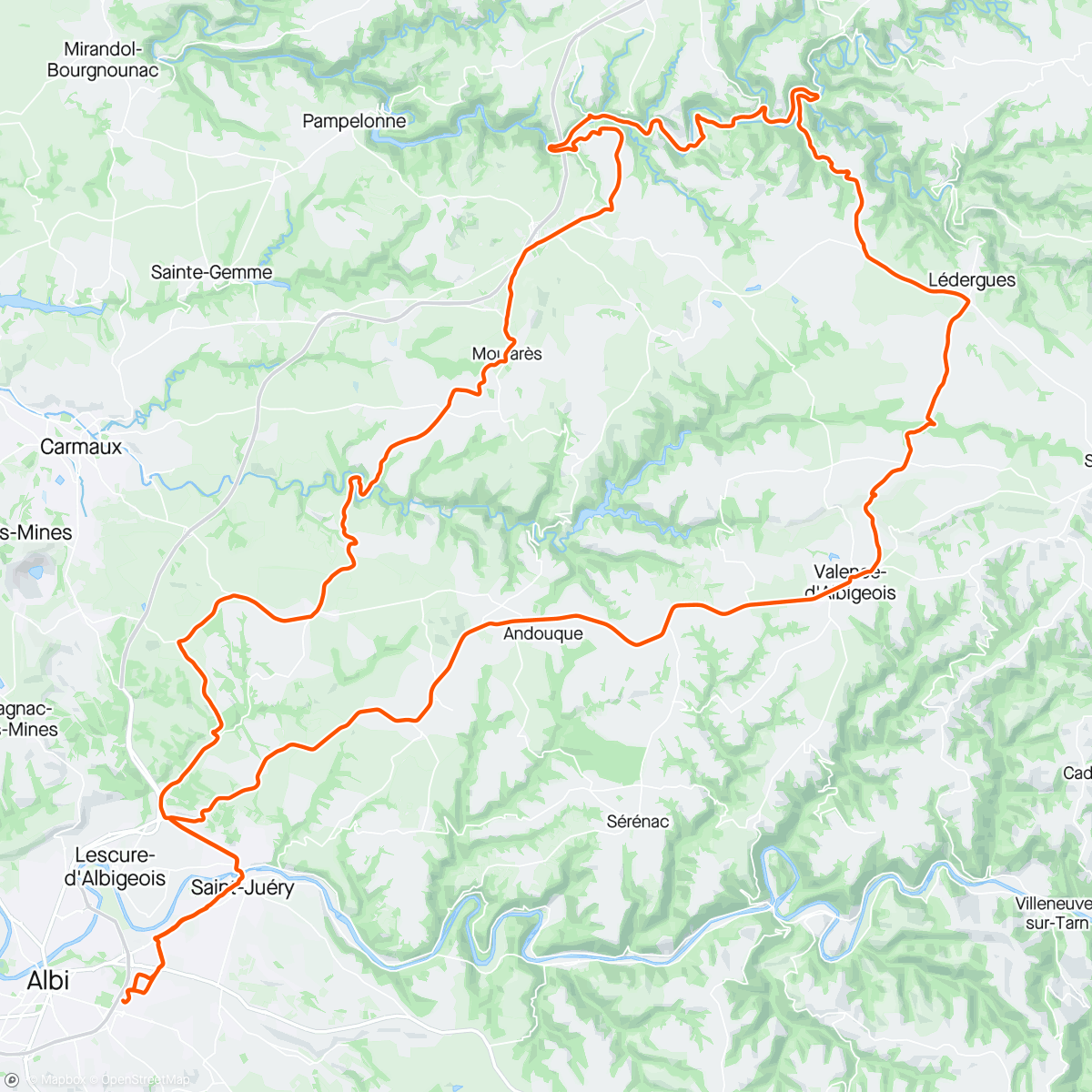 Mapa da atividade, Sortie vélo le matin  # 16 #