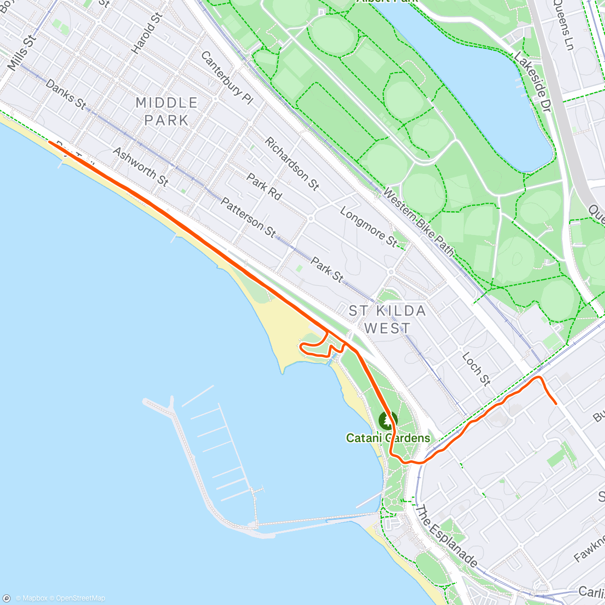 Map of the activity, Morning Run