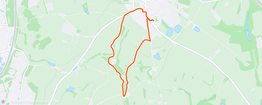 Map of the activity, Gentle trailsy recovery jog