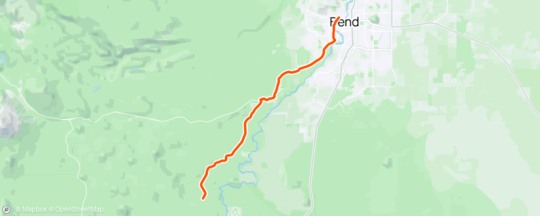 Map of the activity, Riding home.