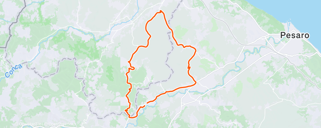 Map of the activity, ☕️❄️ a Saludecio