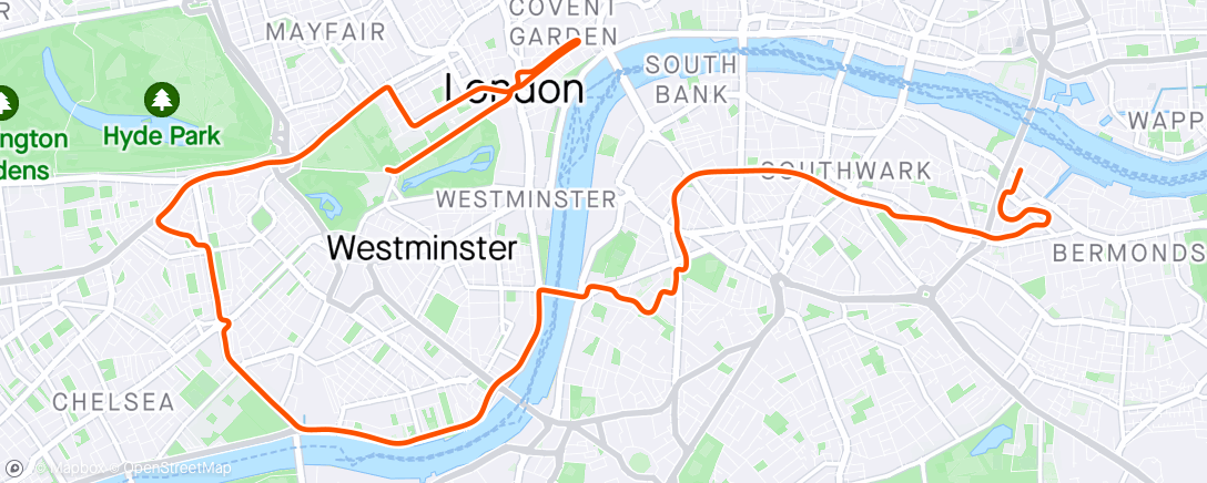 Map of the activity, Zwift - Lactate Shuttle Short in London