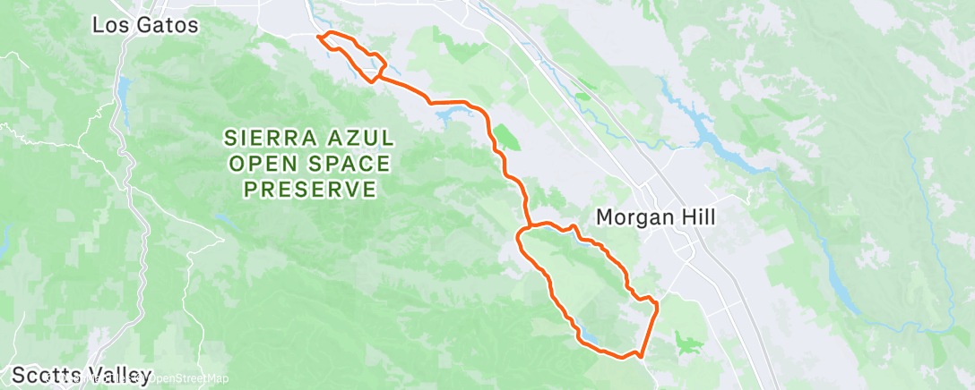 Map of the activity, Morning Ride