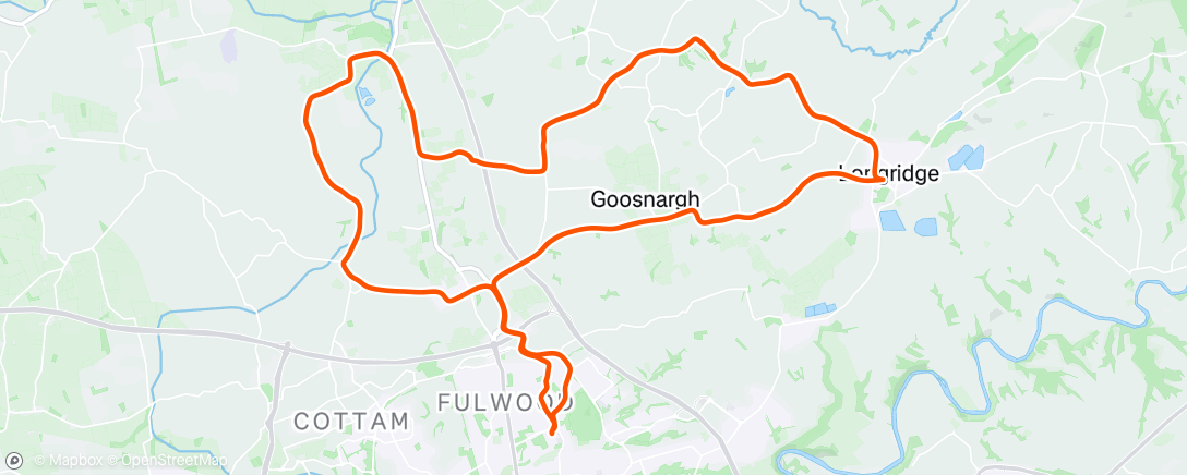 Map of the activity, Morning Ride